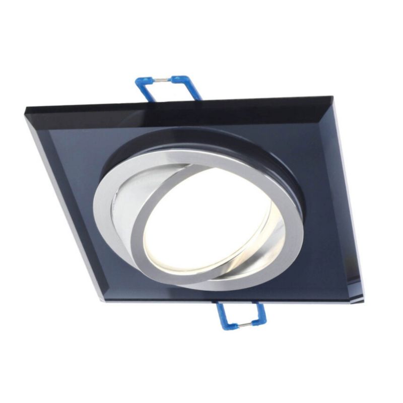 Punktowa oprawa sufitowa Edo  wpuszczana Crystal R Black IP20 kwadratowa szkło czarna EDO777405  1 szt.