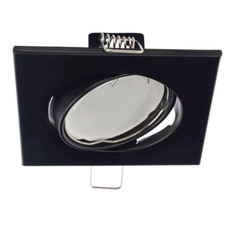 Punktowa oprawa sufitowa Edo  wpuszczana regulowana Viera Black IP20 kwadratowa czarna EDO777304  1 szt.
