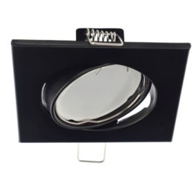 Punktowa oprawa sufitowa Edo  wpuszczana regulowana Viera Black IP20 kwadratowa czarna EDO777304  1 szt.