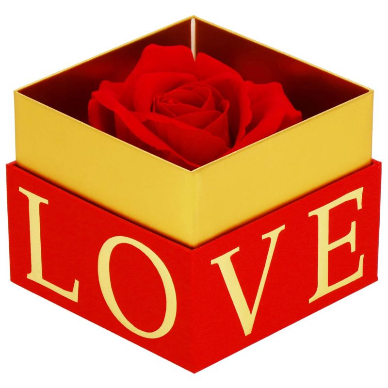 Róża wieczna Springos w eleganckim pudełku prezentowym Love 1 szt.