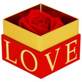 Róża wieczna Springos w eleganckim pudełku prezentowym Love 1 szt.