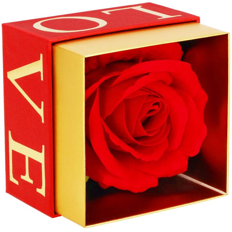 Róża wieczna Springos w eleganckim pudełku prezentowym Love 1 szt.