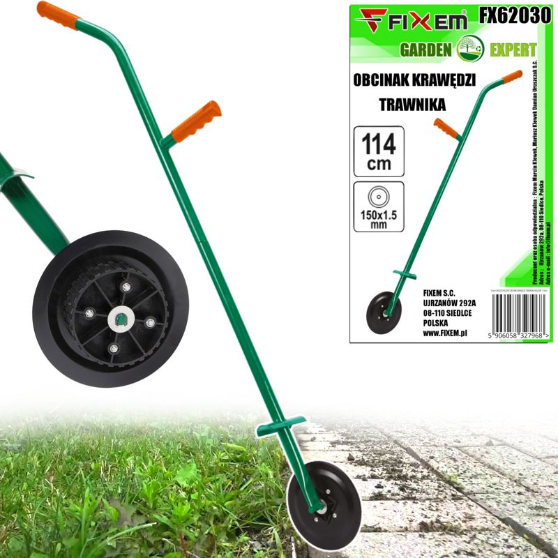 RĘCZNY OBCINAK KRAWĘDZI TRAWNIKA KOŁOWY 114cm Fixem 1 szt.