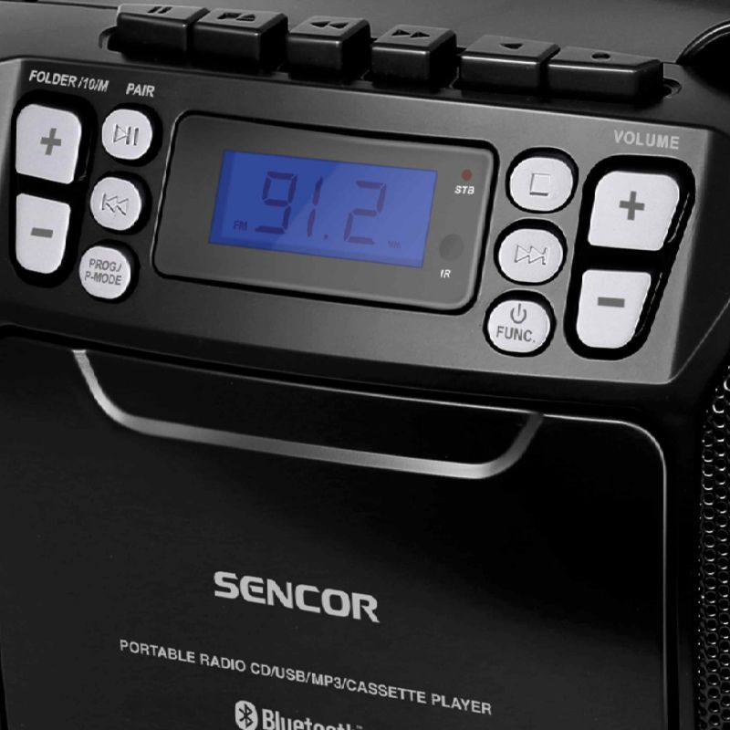 Radiomagnetofon Sencor SPT 3907B CD/MP3/BT/FM/TAPE 1szt
