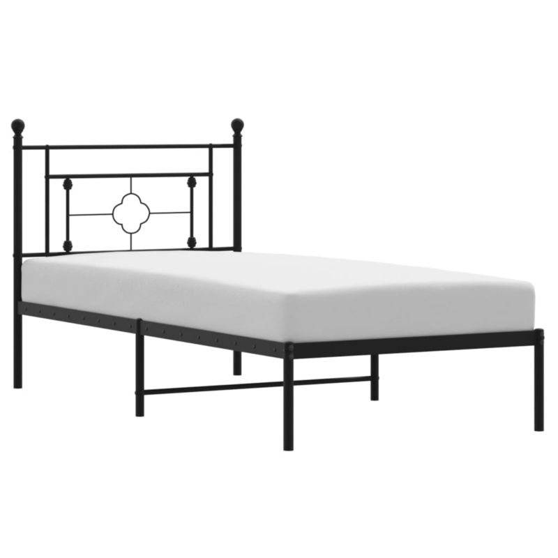 Rama łóżka WaszeMeble 90x200 cm Czarny metal WM-374332 1 szt.