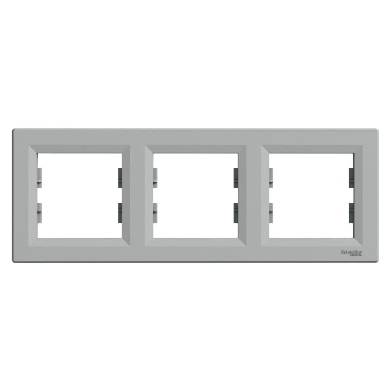 Ramka 3-krotna pozioma Schneider Asfora   Aluminium 1 szt.