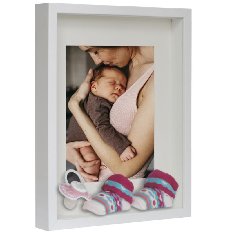 Ramka 3D box BD art bukiety głęboka 28x35 cm biała 1 szt.