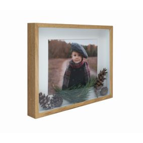 Ramka 3D box BD art dębowa 28x35 cm z passe-partout brązowa 1 szt.