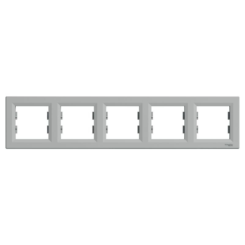 Ramka 5-krotna pozioma Schneider Asfora   Aluminium 1 szt.