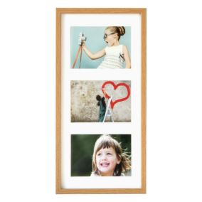Ramka BD art 23x50 cm dębowa na 3 zdjęcia 13x18 brązowa 1 szt.