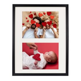 Ramka BD art 28x35 cm na 2 zdjęcia czarna z passepartout 1 szt.