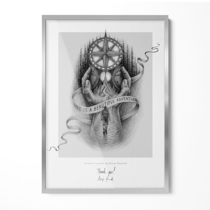Ramka Dekoracyjna Tulup 70x100 cm Srebrna 1 szt.
