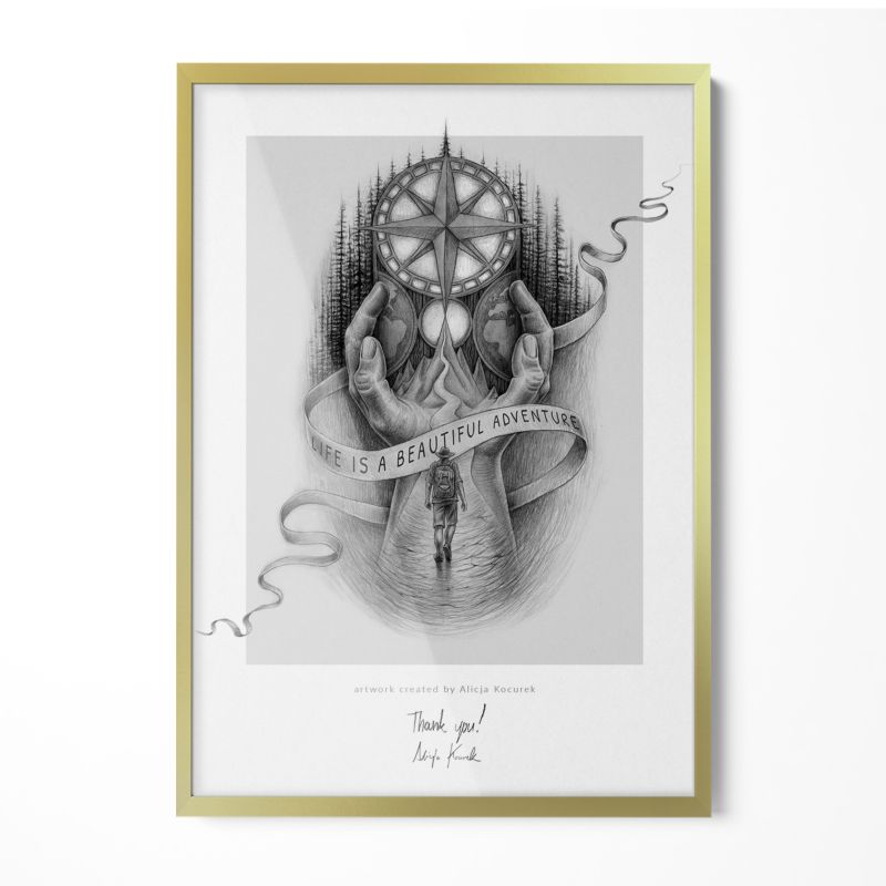 Ramka Dekoracyjna Tulup 70x100 cm Złota 1 szt.