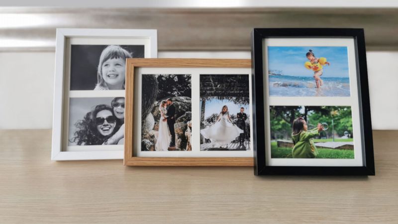 Ramka drewniana BD art 17x23 na 2 zdjęcia 10x15 dąb 1 szt.