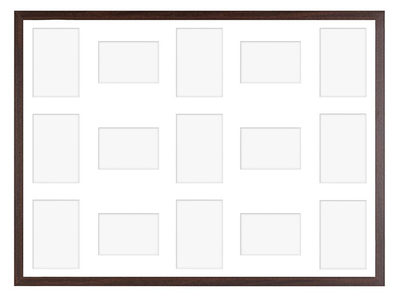 Ramka na 15 zdjęć Hekla 60x80x15 MDF galeria brązowy 1szt.
