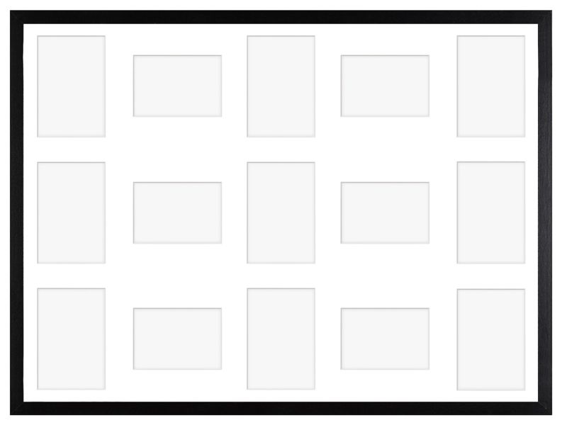 Ramka na 15 zdjęć Hekla 60x80x15 MDF galeria czarny 1szt.