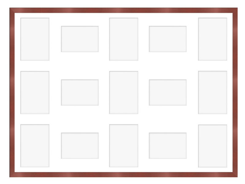Ramka na 15 zdjęć Hekla 60x80x15 MDF galeria różowe złoto 1szt.