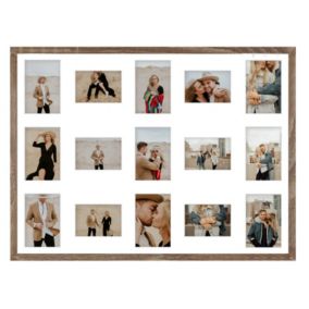 Ramka na 15 zdjęć Hekla 60x80x15 MDF galeria sonoma truflowa 1szt.