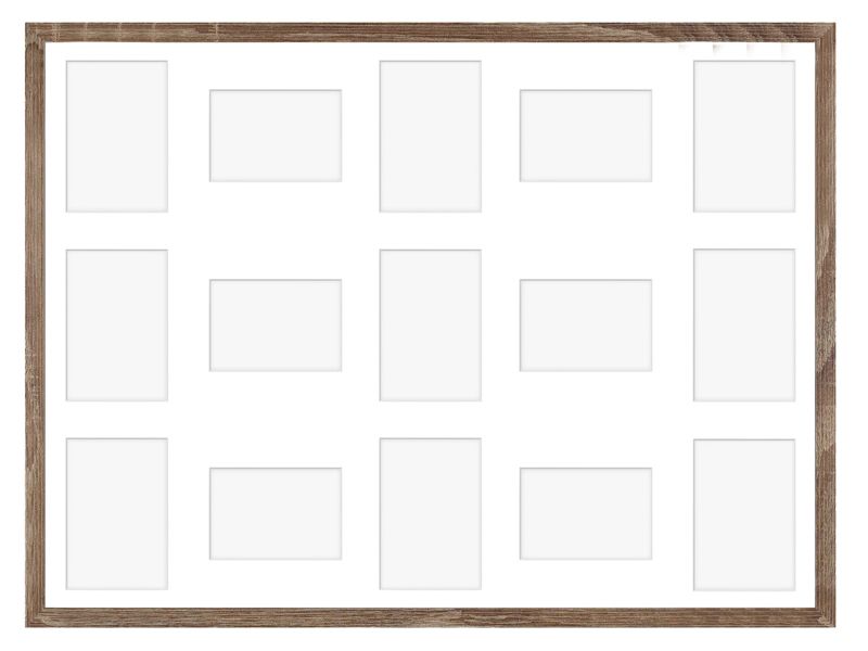 Ramka na 15 zdjęć Hekla 60x80x15 MDF galeria sonoma truflowa 1szt.