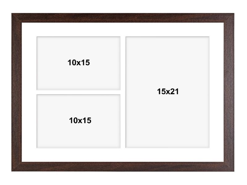 Ramka na 3 zdjęcia Hekla 30x40x3 galeria brązowy 1szt.