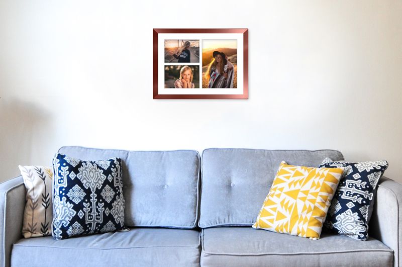 Ramka na 3 zdjęcia Hekla 30x40x3 galeria różowe złoto 1szt.