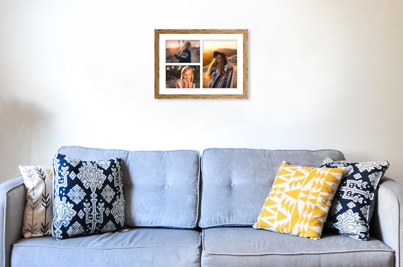 Ramka na 3 zdjęcia Hekla 30x40x3 MDF galeria  naturalny 1szt.