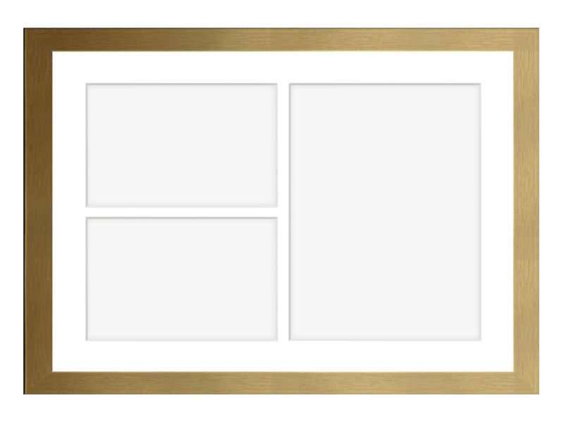Ramka na 3 zdjęcia Hekla 30x40x3 MDF galeria złoty 1szt.