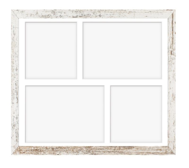Ramka na 4 zdjęcia Hekla 24x30x4 foto galeria bielona sosna 1szt.