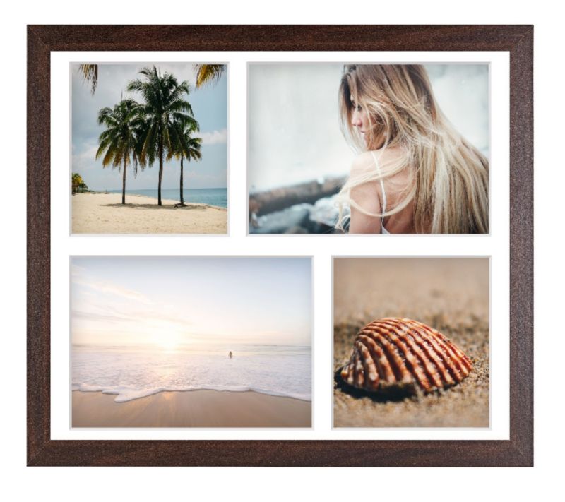 Ramka na 4 zdjęcia Hekla 24x30x4 foto galeria brązowy 1szt.