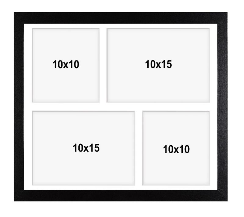 Ramka na 4 zdjęcia Hekla 24x30x4 foto galeria czarny 1szt.