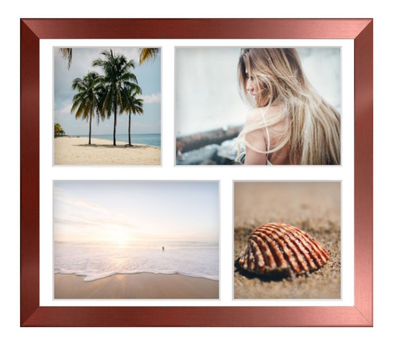 Ramka na 4 zdjęcia Hekla 24x30x4 foto galeria różowe złoto 1szt.
