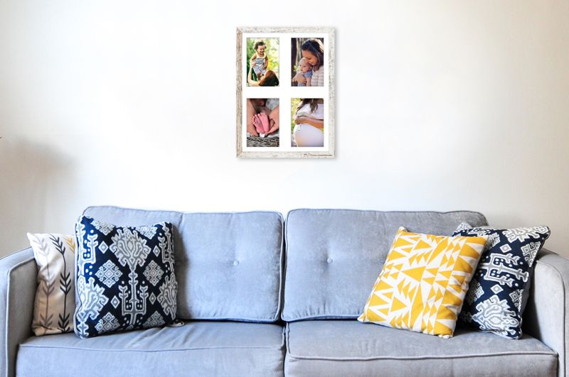 Ramka na 4 zdjęcia Hekla 30x40x4 galeria bielona sosna 1szt.