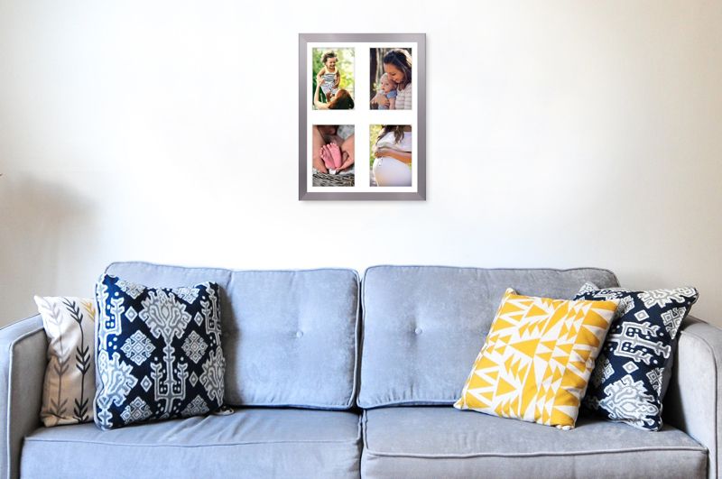 Ramka na 4 zdjęcia Hekla 30x40x4 galeria srebrny 1szt.