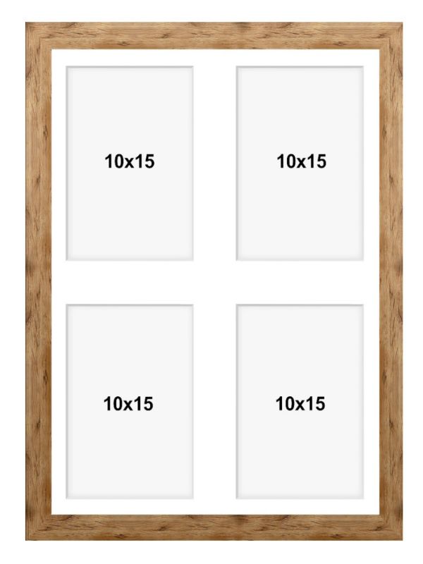 Ramka na 4 zdjęcia Hekla 30x40x4 MDF galeria naturalny 1szt.