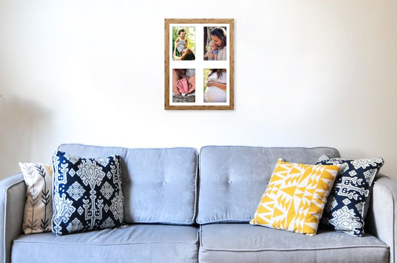 Ramka na 4 zdjęcia Hekla 30x40x4 MDF galeria naturalny 1szt.