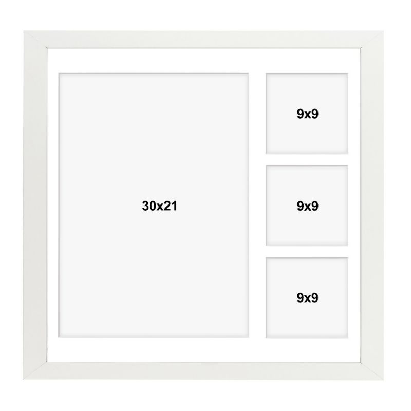 Ramka na 4 zdjęcia Hekla 40x40x4 MDF galeria biały 1szt.