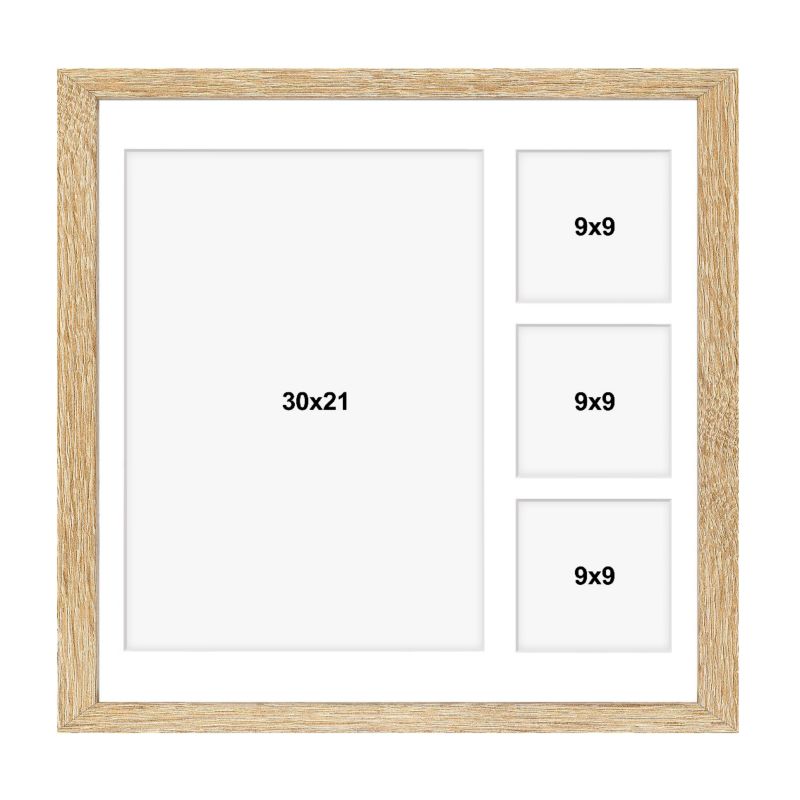 Ramka na 4 zdjęcia Hekla 40x40x4 MDF galeria sonoma jasna 1szt.