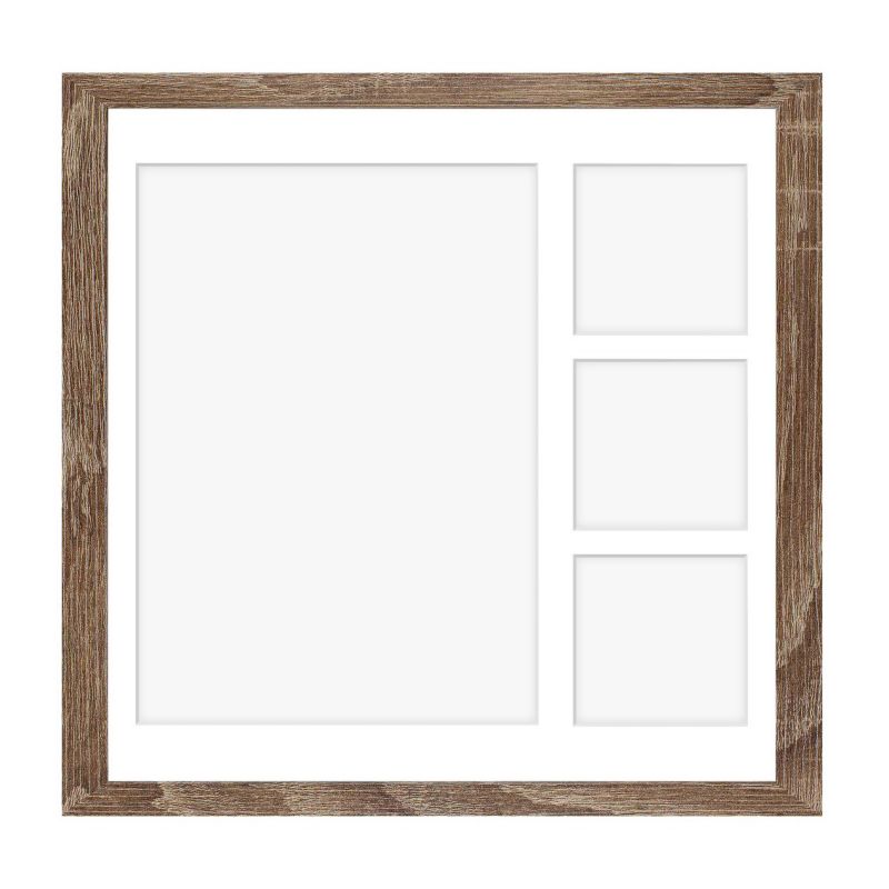 Ramka na 4 zdjęcia Hekla 40x40x4 MDF galeria sonoma truflowa 1szt.