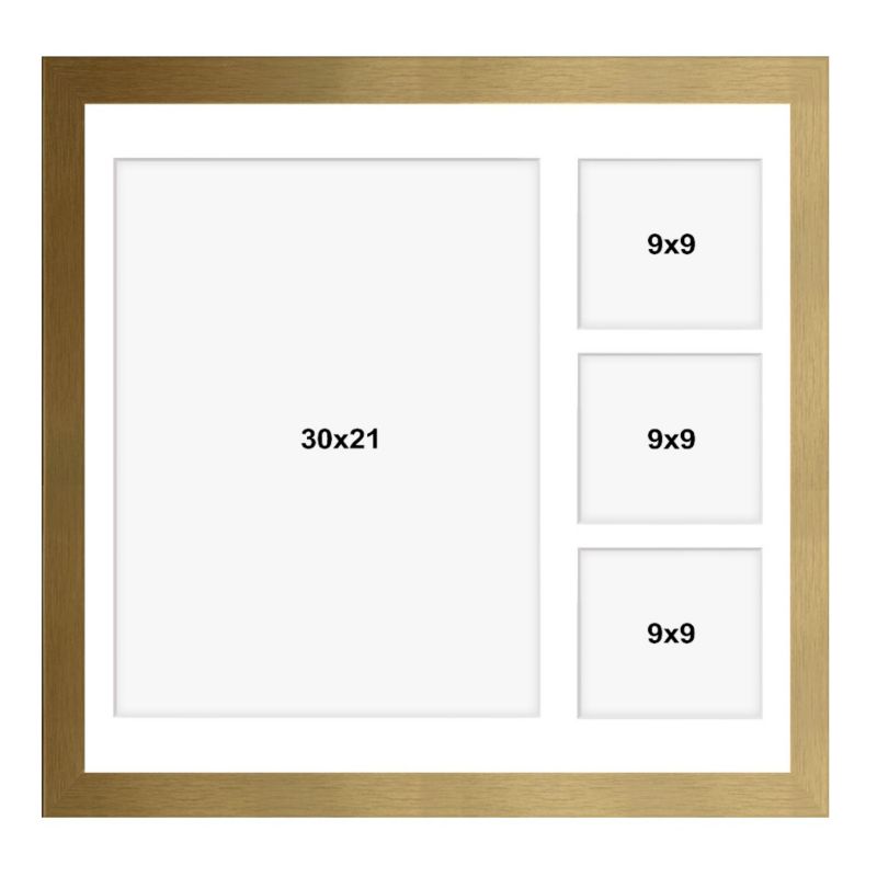 Ramka na 4 zdjęcia Hekla 40x40x4 MDF galeria złoty 1szt.