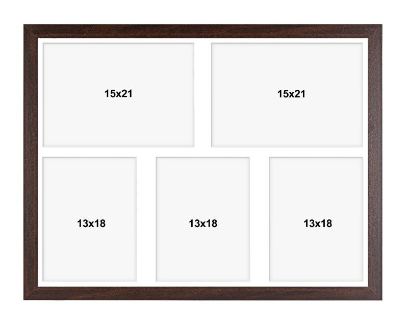 Ramka na 5 zdjęć Hekla 40x50x5 MDF galeria zdjęć brązowy 1szt.