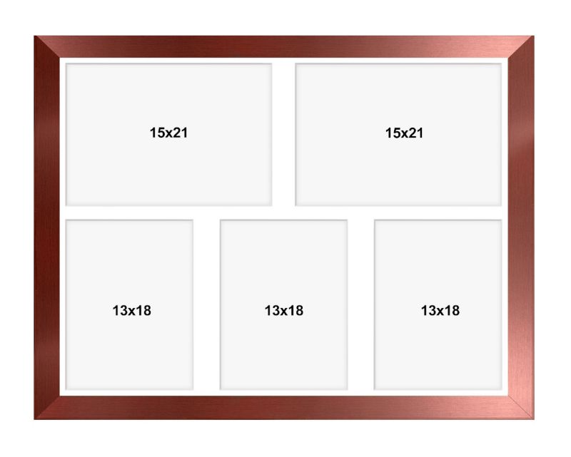 Ramka na 5 zdjęć Hekla 40x50x5 MDF galeria zdjęć różowe złoto 1szt.