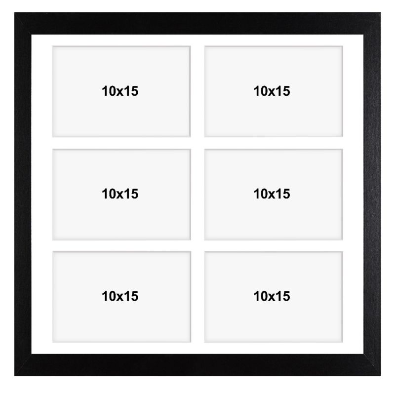 Ramka na 6 zdjęć Hekla 40x40x6 MDF galeria czarny 1szt.
