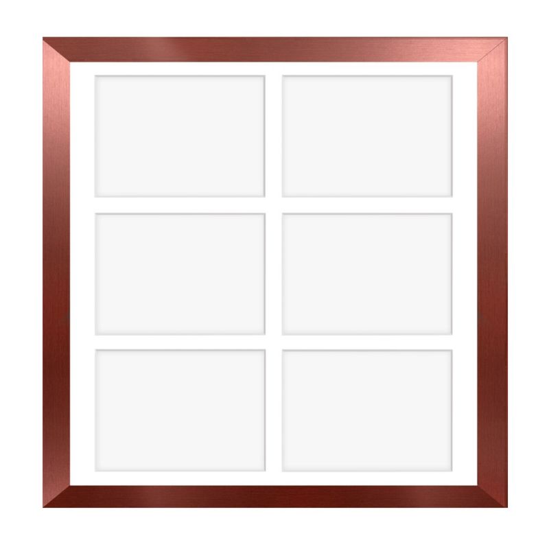 Ramka na 6 zdjęć Hekla 40x40x6 MDF galeria różowe złoto 1szt.