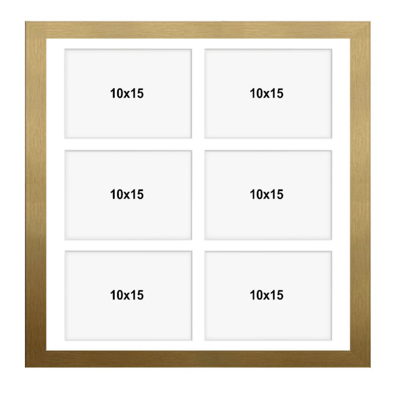 Ramka na 6 zdjęć Hekla 40x40x6 MDF galeria złoto 1szt.