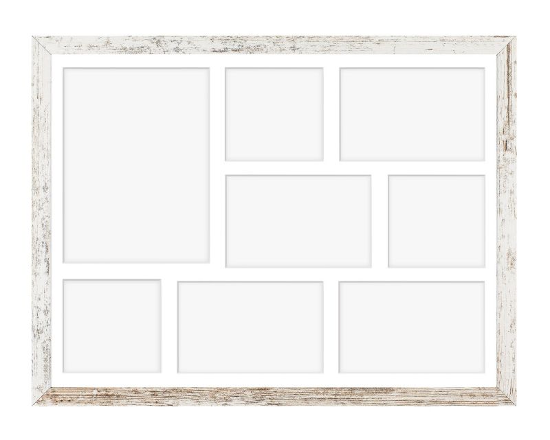 Ramka na 8 zdjęć Hekla 40x50x8 MDF galeria zdjęć bielona sosna 1szt.