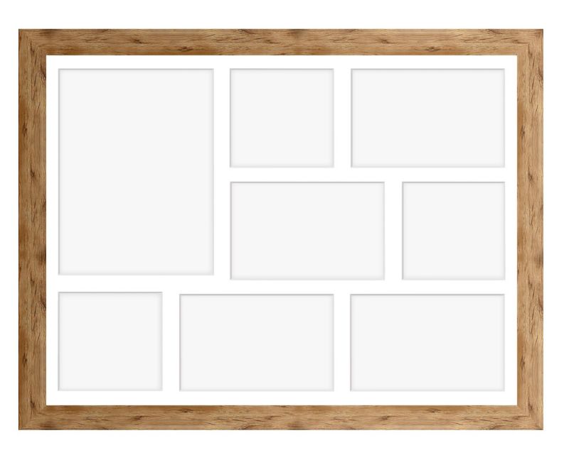 Ramka na 8 zdjęć Hekla 40x50x8 MDF galeria zdjęć naturalny 1szt.