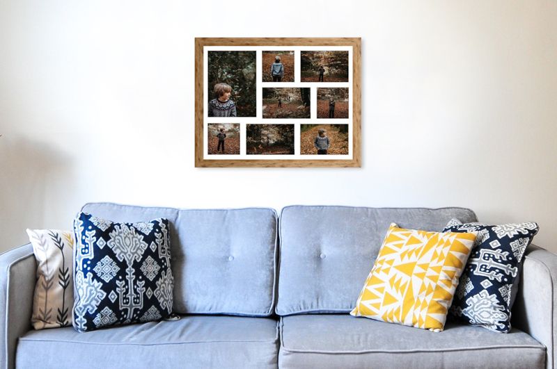 Ramka na 8 zdjęć Hekla 40x50x8 MDF galeria zdjęć naturalny 1szt.