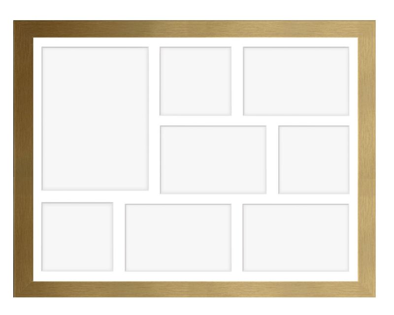 Ramka na 8 zdjęć Hekla 40x50x8 MDF galeria zdjęć złoty 1szt.