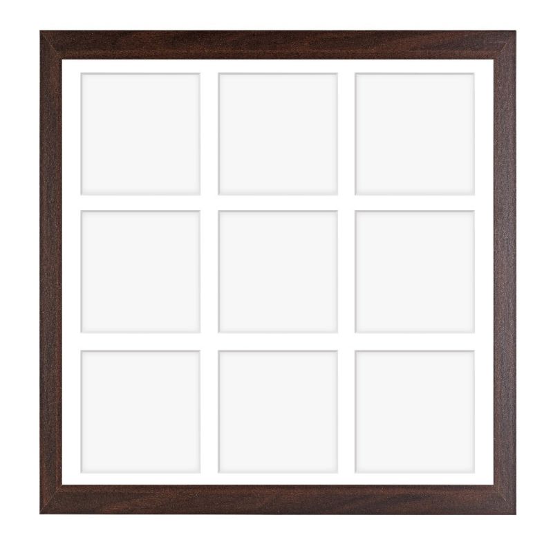 Ramka na 9 zdjęć Hekla 40x40x9 MDF galeria brązowy 1szt.