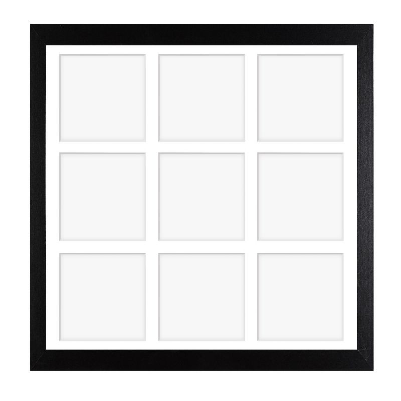 Ramka na 9 zdjęć Hekla 40x40x9 MDF galeria czarny 1szt.